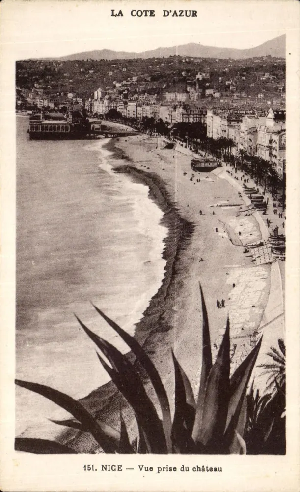 Nice — Vue prise du château — Éditions d'Art Voyer - Frente