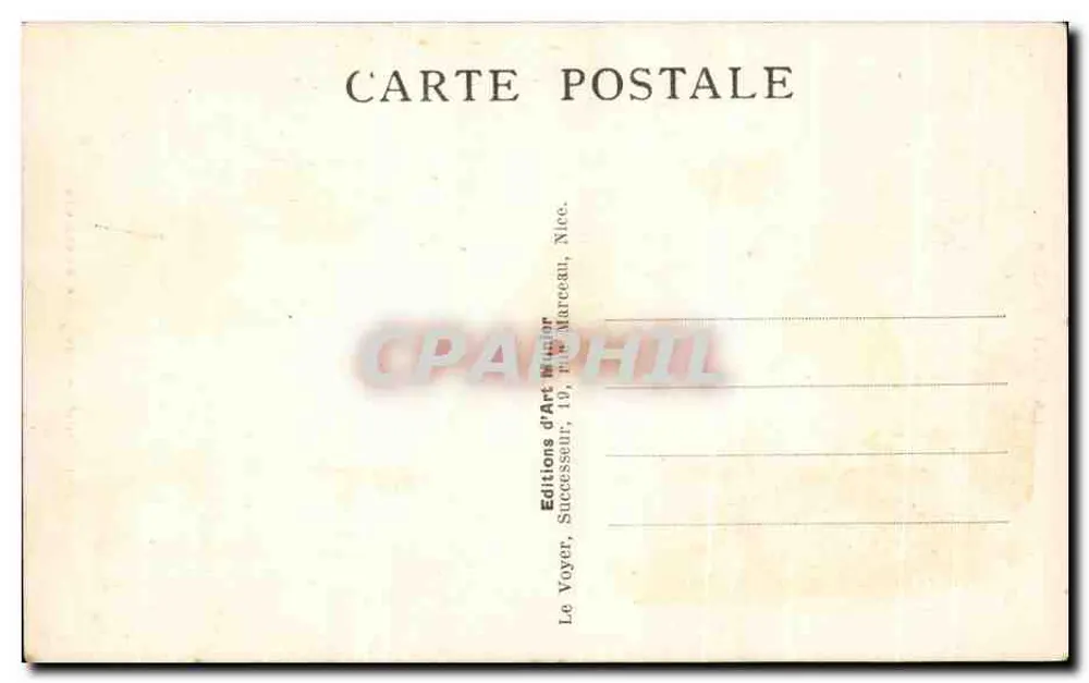 Nice — Vue prise du château — Éditions d'Art Voyer - Verso