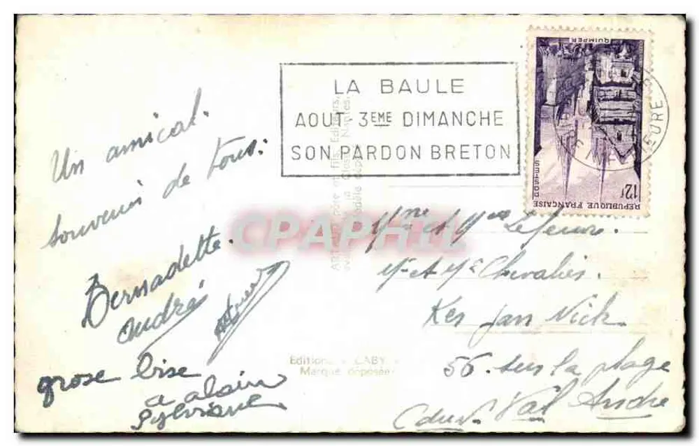 A Côte d'Amour — Guérande, Pornichet, La Baule — Éditions Caby - Verso