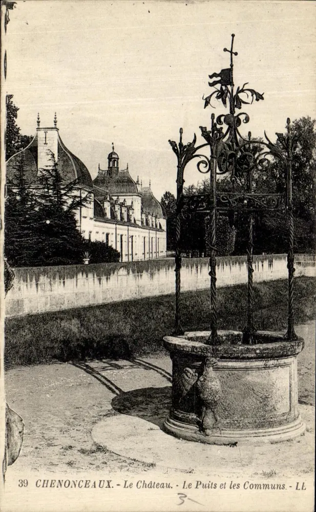 Chenonceaux - O Castelo - O Poço e os Comuns - LL - Frente