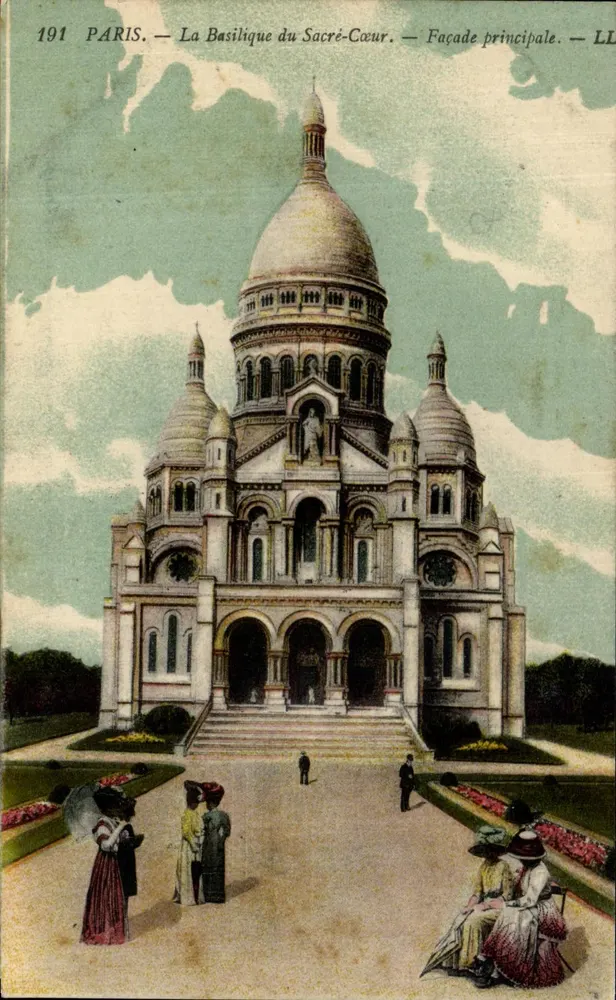 Paris — Basilika des Heiligen Herzens — Hauptfassade — LL - Vorderseite