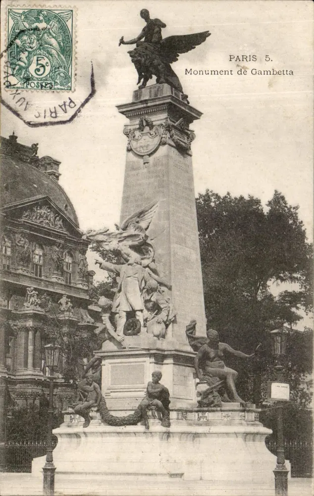 Monumento de Gambetta — Paris 5e — editor não visível - Frente