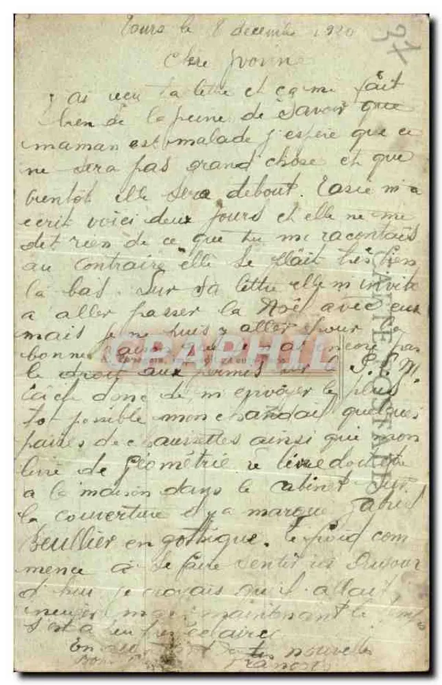 Tours — vue panoramique et édifice public — A.P. (éditeur) n°48 - Achterkant