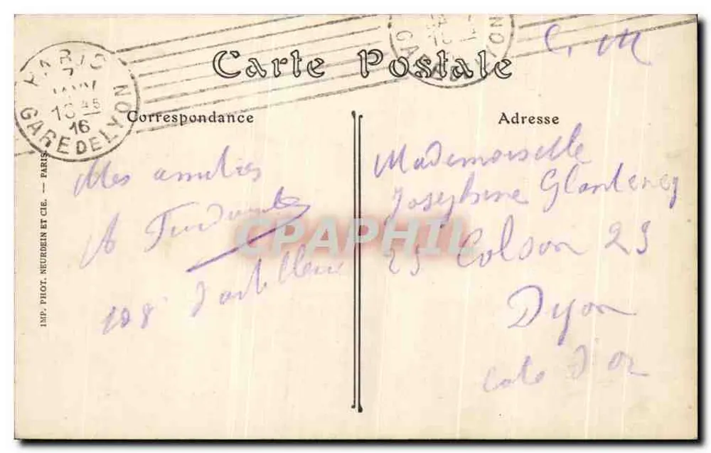 PARIS — O Panteão — ND. Fot. n°44 - Verso