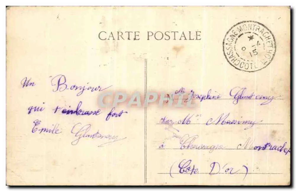 Paris — Notre-Dame — M.J. — editor M.J., n° 538 - Verso