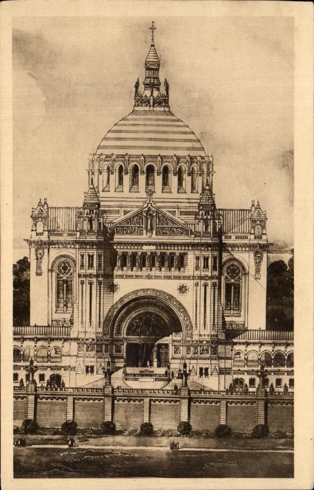 A Basílica de Lisieux — Fachada e Domos - Frente