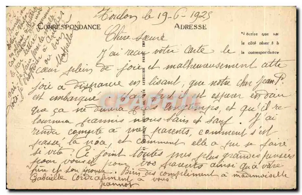 Toulon — Vento do Oeste — Mar forte — LL, n°12 - Verso