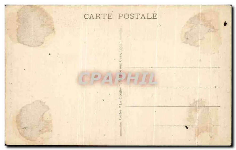 Rouen - Hotel Bourgtheroulde — uitgever La Cigogne, n° 448 - Achterkant