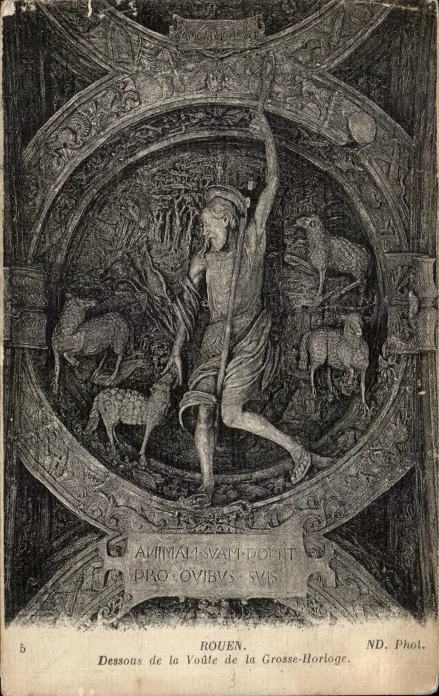 Rouen — Unter der Kuppel der Grosse-Horloge — ND. Phot. - Vorderseite