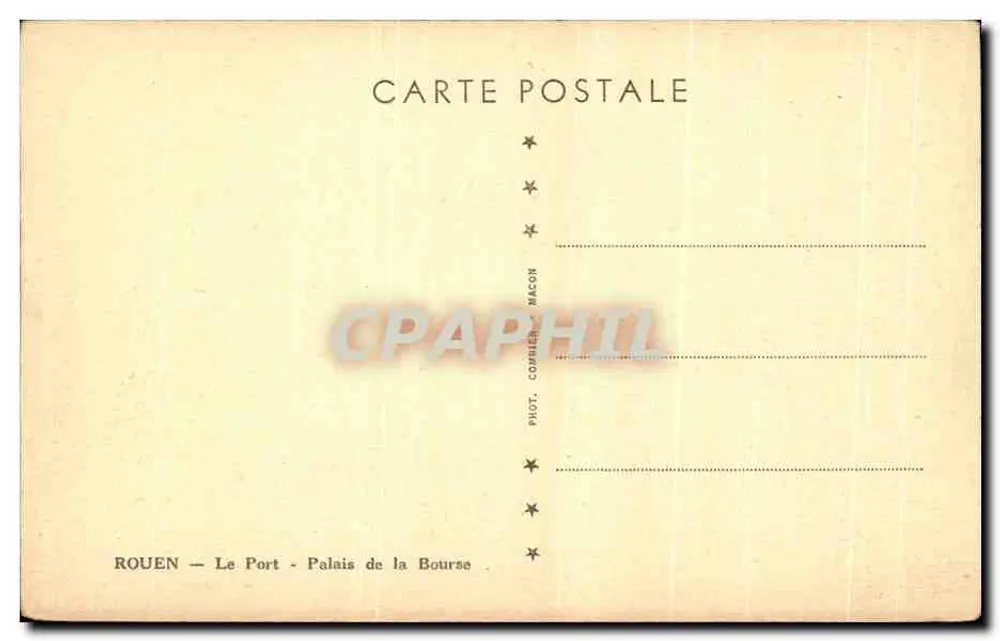 Rouen — El Puerto — Palacio de la Bolsa — Fot. Comtier-Macon - Reverso