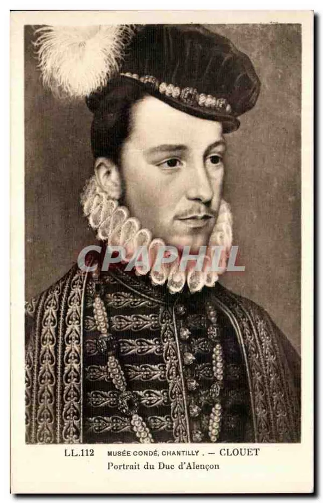 Retrato do Duque de Alençon — Clouet — Museu Condé, Chantilly - Frente