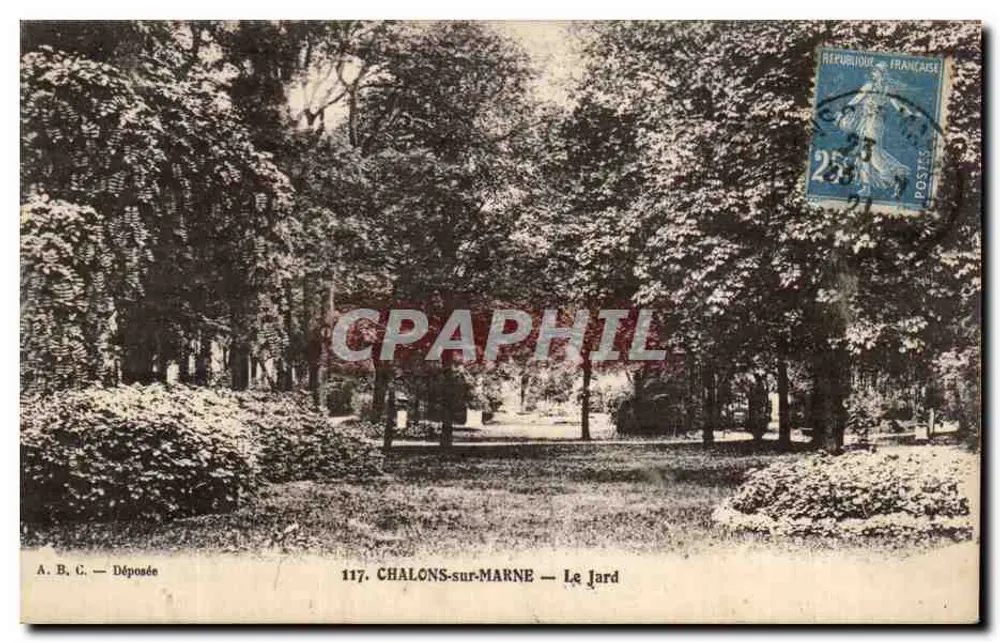 Chalons-sur-Marne — O Jardim — A. B. C. Dépandée, n°117 - Frente