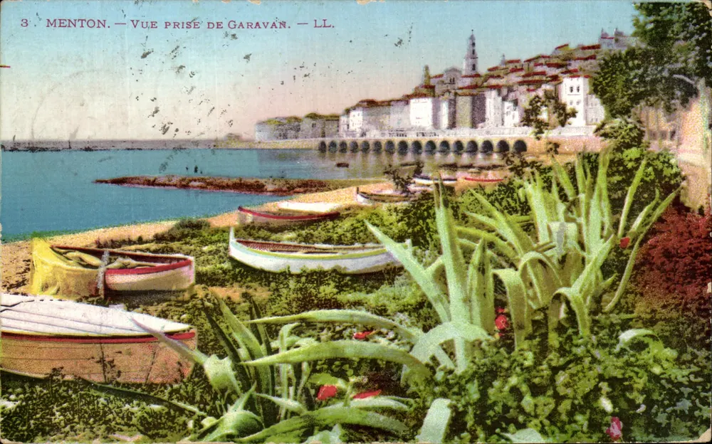 Menton — Vista tirada de Garavan — LL. - Frente