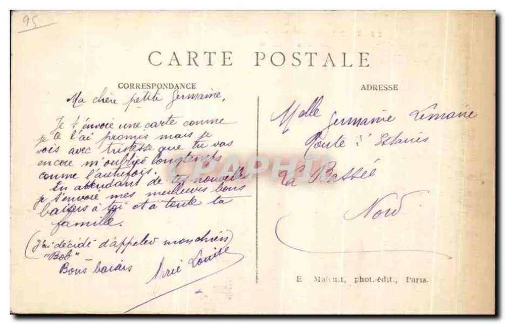Enghien-les-Bains — O Lago — E. M. n°2955 - Verso