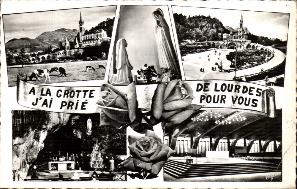 Lourdes — A Gruta e a Basílica — Ed. P. Doucet, n°10 - Frente