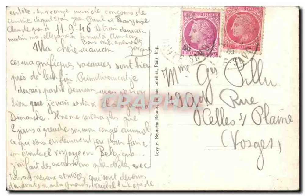 Lac d'Annecy - Sevrier - Vista Geral — LL, n° 428 - Verso