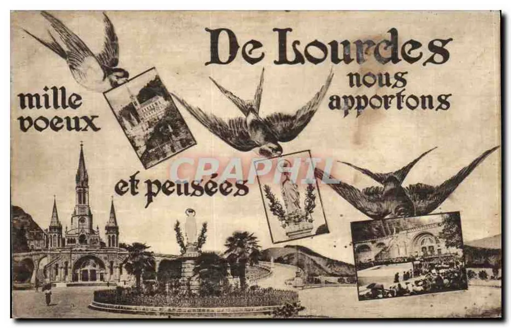 De Lourdes trazemos mil votos e promessas — editor: C. M. H. P. M. - Lourdes - Frente