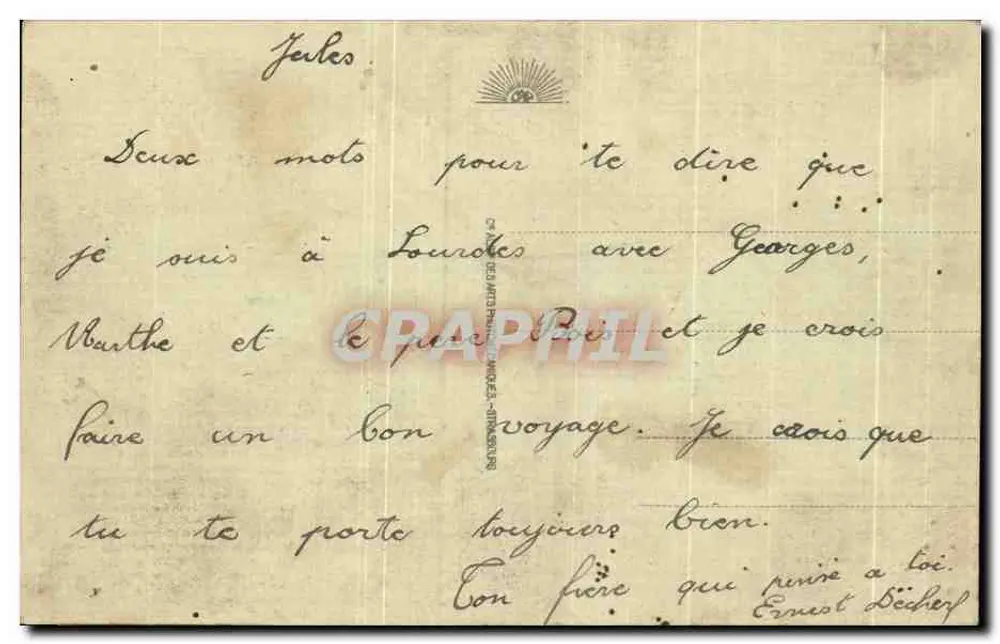De Lourdes trazemos mil votos e promessas — editor: C. M. H. P. M. - Lourdes - Verso