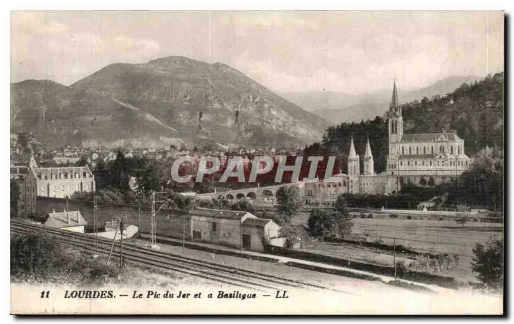Lourdes — O Pic du Jer e a Basílica — LL - Frente