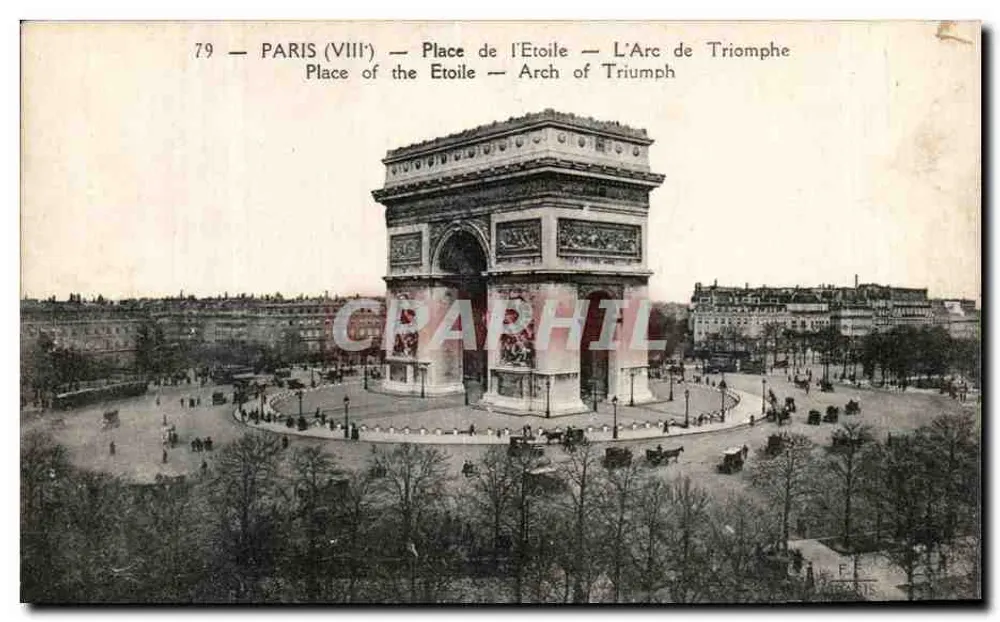 Parijs (VIII) — Place de l'Étoile — De Arc de Triomphe - Voorkant