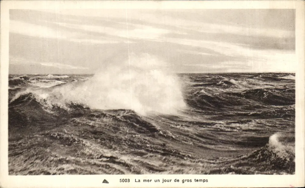 O mar em um dia de tempo forte — série 5003 — Ch° des Arts Photomécanique - Strasbourg-Schiltigheim - Frente