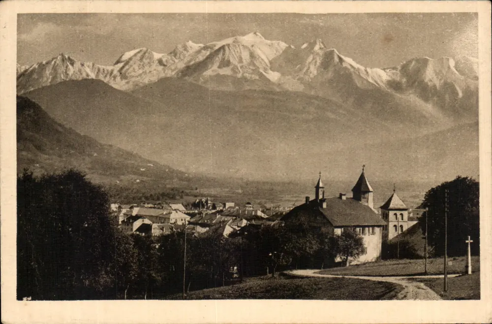 Sallanches (Haute-Savoie) — Ansicht des Schlosses der Schwestern und des Mont Blanc — Edition CULLAFRAC - Sallanches - Vorderseite