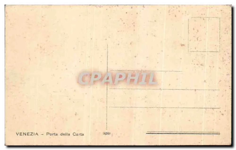Vénétie — Porte de la Carte — éditeur VENEZIA - Porta della Carta - Verso
