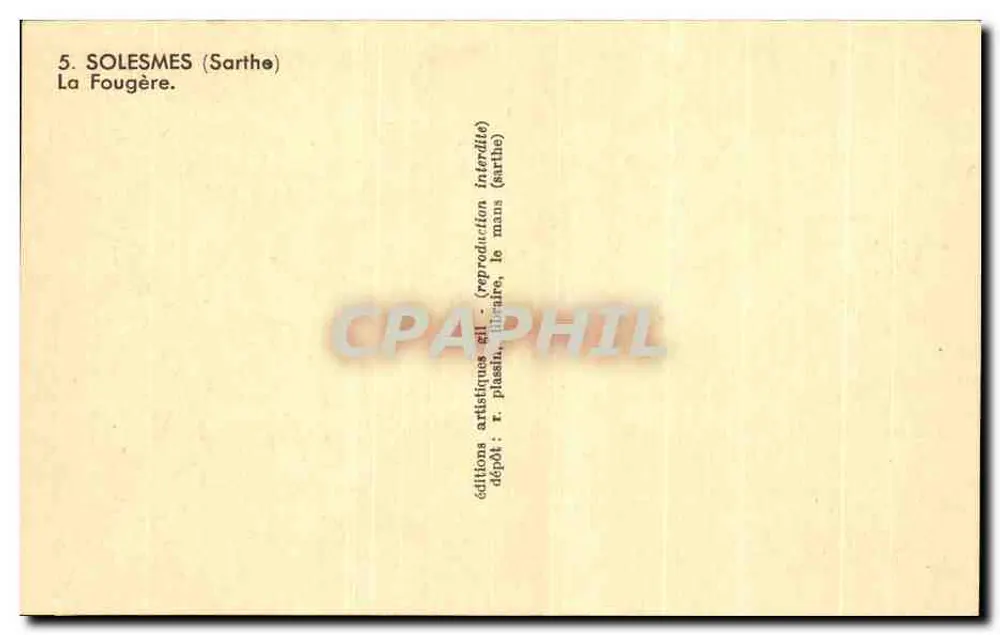 Solesmes (Sarthe) — La Fouguère — edições artísticas Gil - Verso