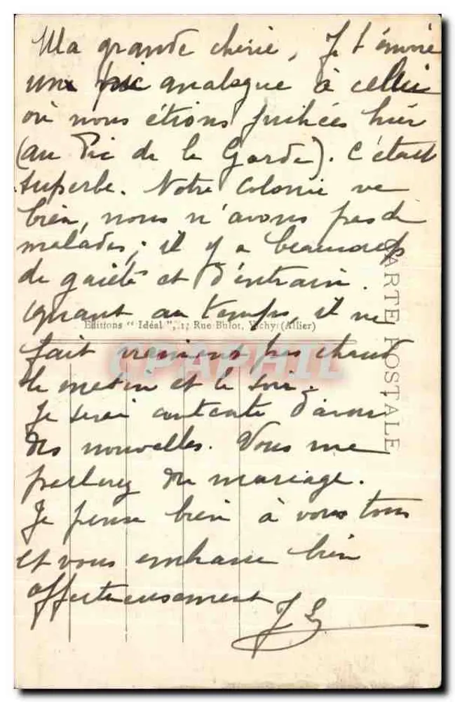 Le Mont-Dore - Gipfel des Sancy & Der Rocher des Trois Diables - L'Auvergne Pittoresque, Verlag Idéal n°3275 - Rückseite