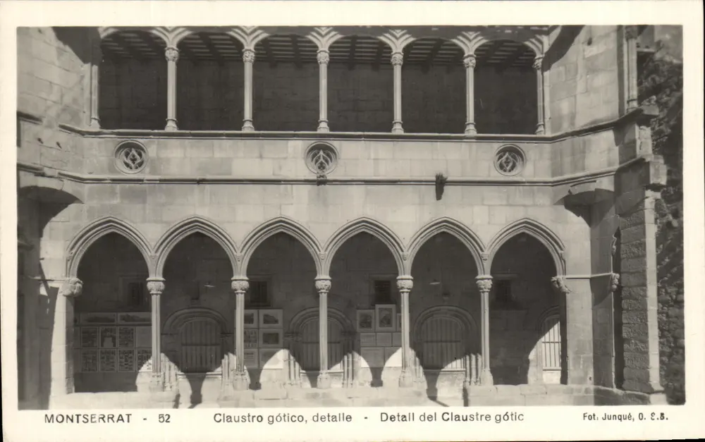 Montserrat - Gotischer Cloister - Detail - Fot. Junqué, O. E.S. - Vorderseite