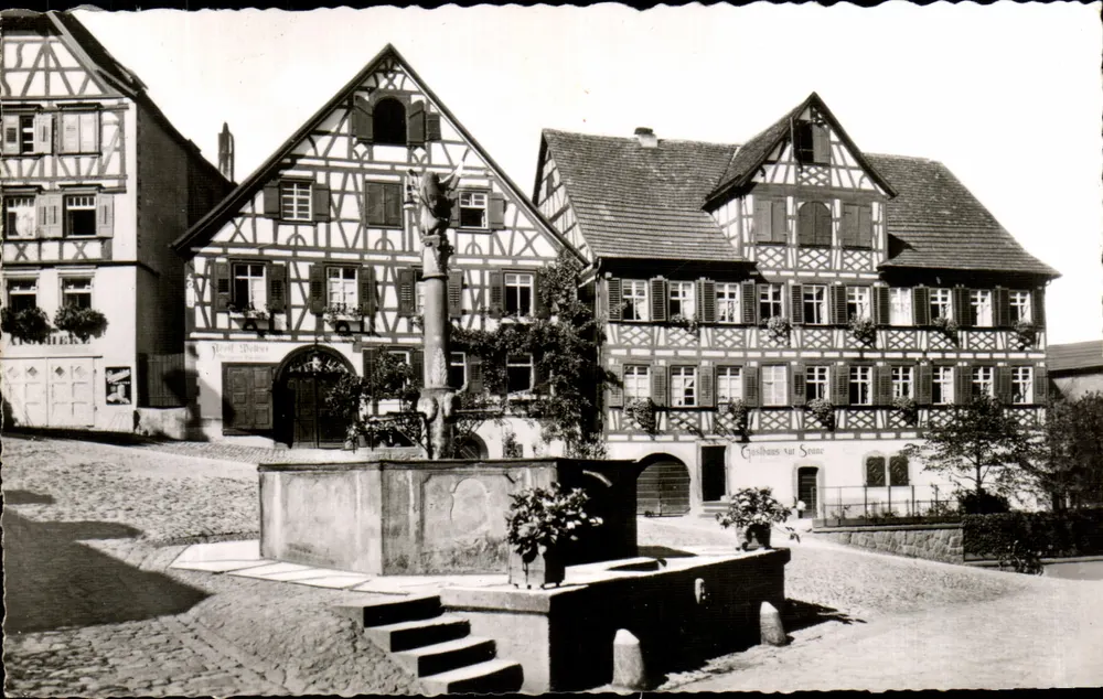 Schiltach in de Schwarzwald — Op de Markt — Producent en uitgever Schöning & Co., Schiltach - Voorkant