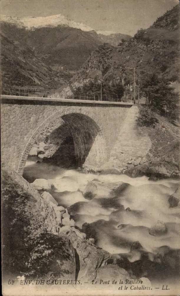In der Nähe von Cauterets — Die Brücke von Raillère und der Cabalires — LL - Vorderseite