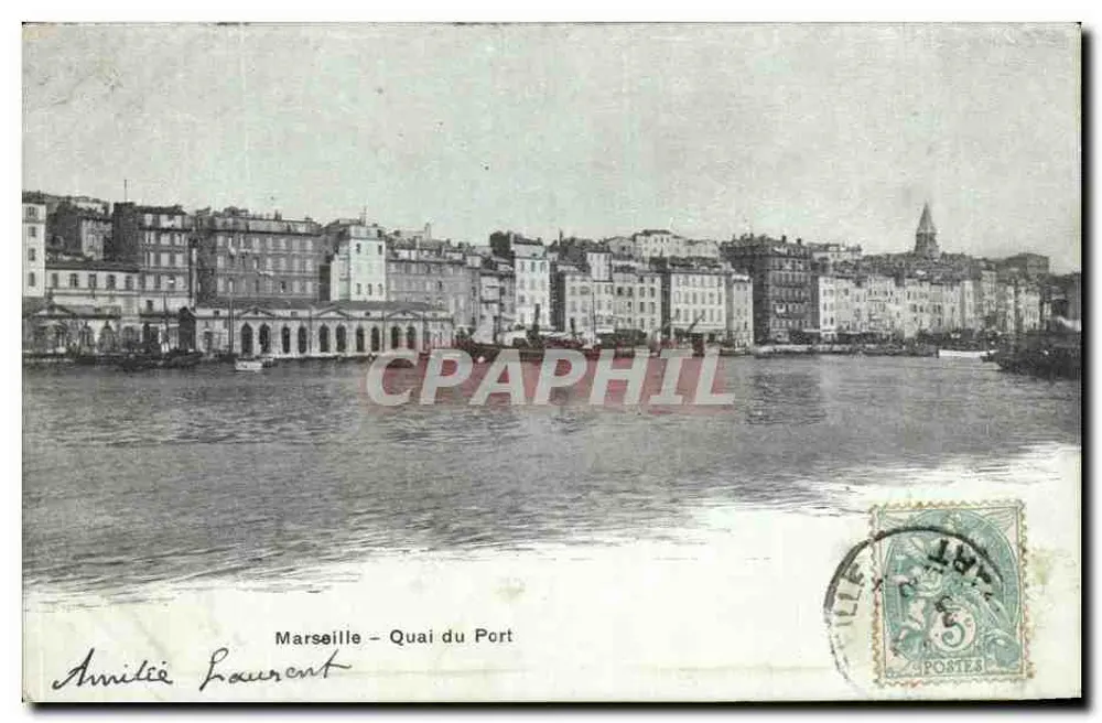 Marseille - Calçadão do Porto — editor Amilice Laurent, número de série não visível - Frente
