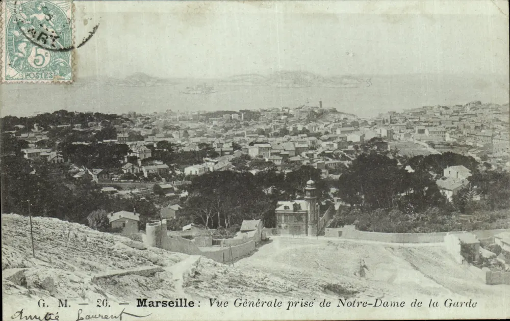 Marseille — Allgemeine Ansicht vom Notre-Dame de la Garde — G. M. - 26. - Laurent - Vorderseite