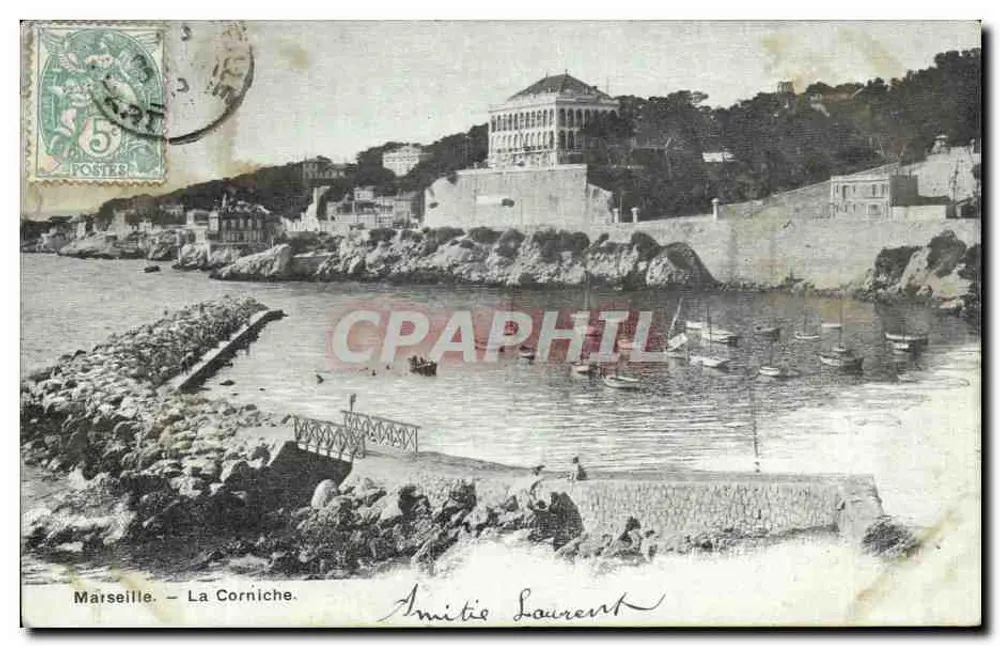 Marselha — A Corniche — Amizade Laurent - Frente