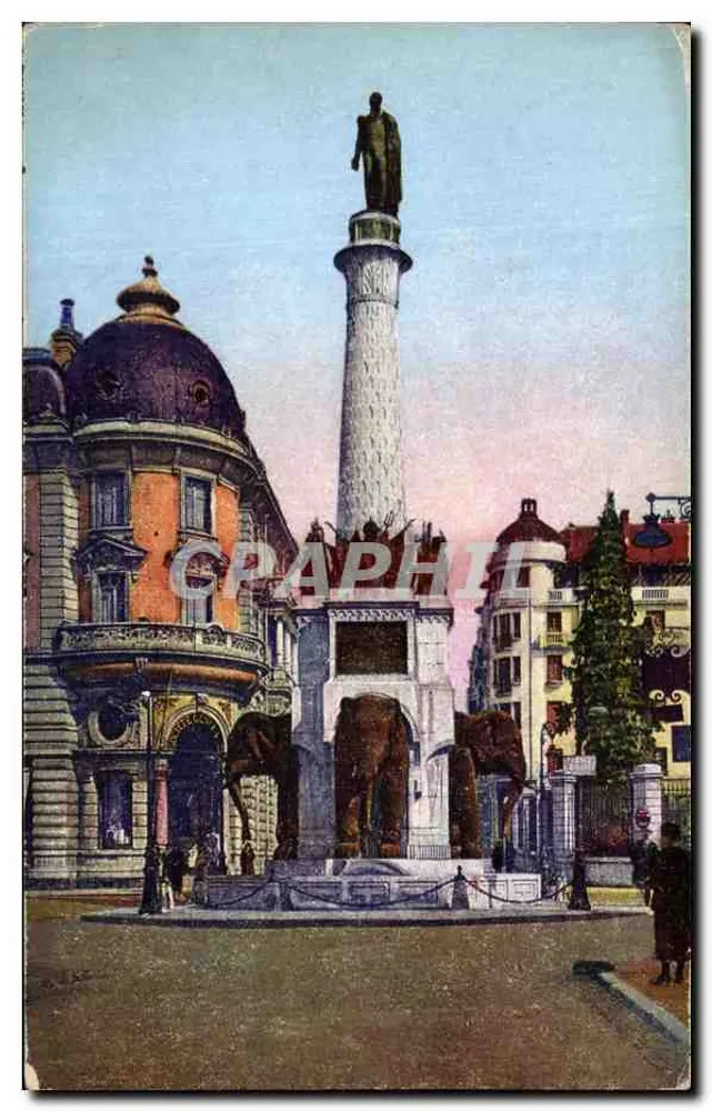 Elefantenbrunnen — Statue des Generals de Boigne (1751-1830) — Chambéry, Verlag A. Colomb, Nr. 122 - Vorderseite