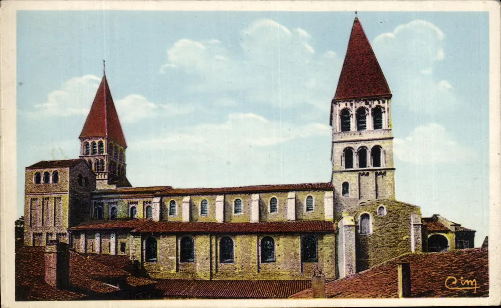 Tournus (S.-et-L.) — Kirche Saint-Philibert — Ansicht des Kreuzgangs — Cim - Vorderseite