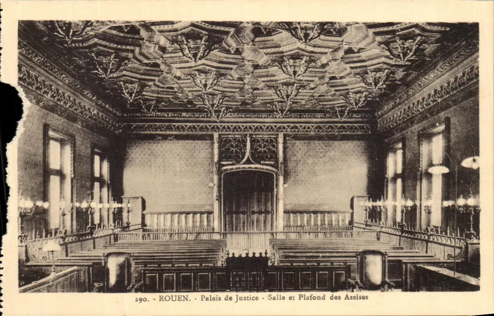 Rouen — Palais der Gerechtigkeit — Saal und Decke der Assisen — Verlag La Cigogne, Nr. 290 - Vorderseite