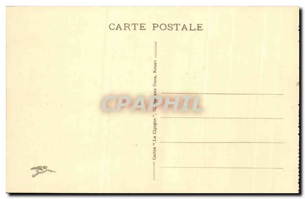 Rouen - Place de l'Hôtel-de-Ville — Ansicht der Kathedrale und des Rathauses — Verlag La Cigogne, Nr. 433 - Rückseite