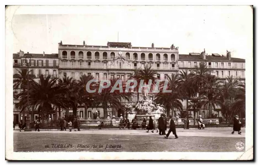 Toulon - Plaza de la Libertad — editor Édifié par BARRA - n°15 - Anverso