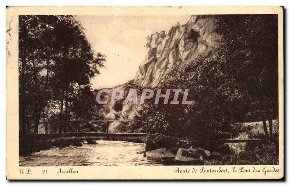 Route de Loutaubert, le Lout des Gardes — vue du pont et du canyon — éditeur Avallonn - Vorderseite