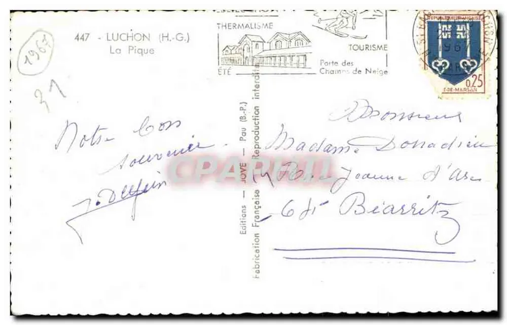 La Pique — Luchon (H.G.) — Edições Francesas - Verso