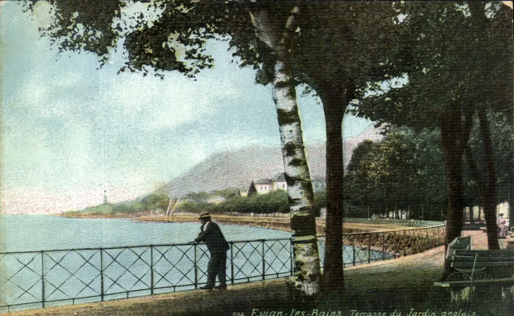 Evian-les-Bains — Terrasse des Englischen Gartens — A. V. & Cie - Vorderseite
