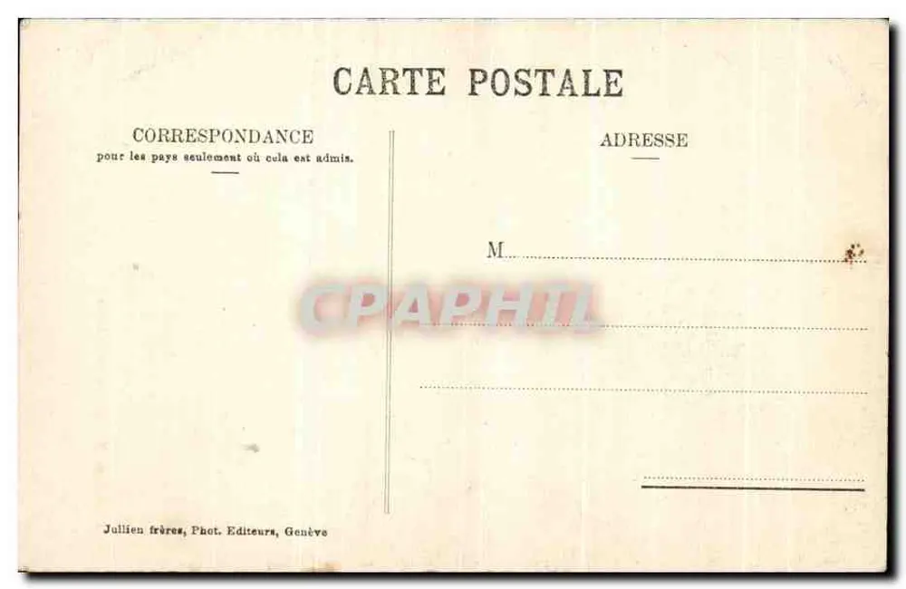 Gorges de Bionassay — vista das montanhas nevadas — J.J. 5468 - Verso