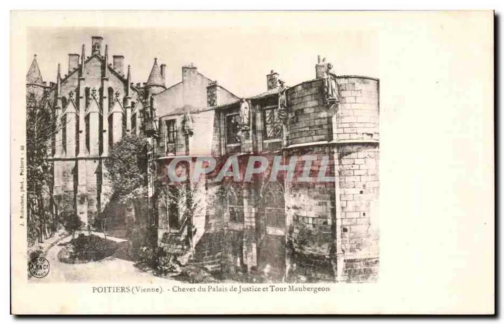 Poitiers (Vienne) - Chor des Palasts der Justiz und Turm Maubergeon — J. Rolinthon, phot. Poitiers - 50 - Vorderseite