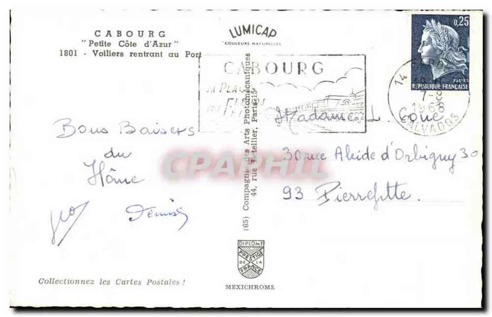 Cabourg — Petite Côte d'Azur — Iris - Rückseite