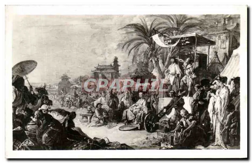 Feira Chinesa — Museu de Besançon — Boucher: A. P. Strasbourg - Frente