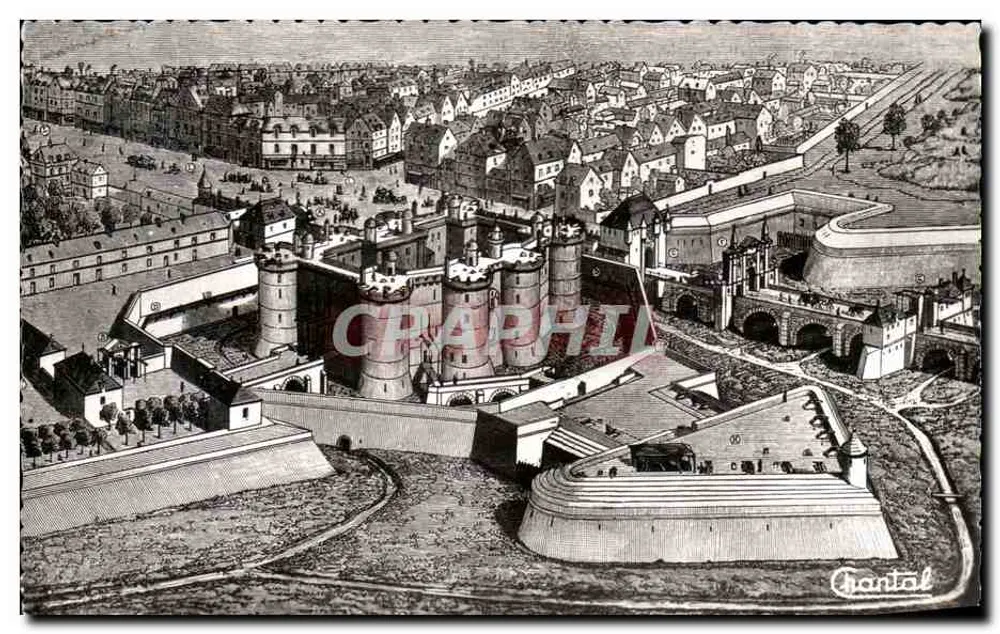 Die Bastille im Jahr 1650 — Luftbild — Chantal - Vorderseite
