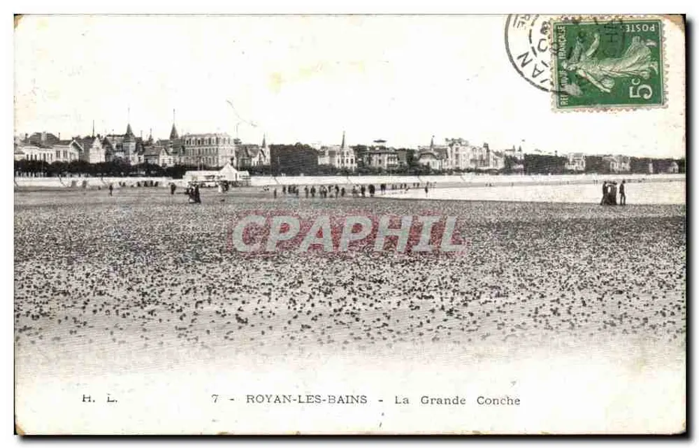 Royan-les-Bains — A Grande Concha — H. L. n°7 - Frente