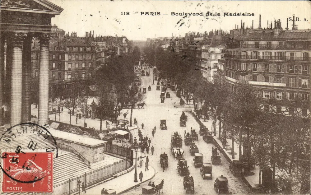 Paris — Boulevard de la Madeleine — S.R.A. n°118 - Frente
